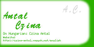 antal czina business card